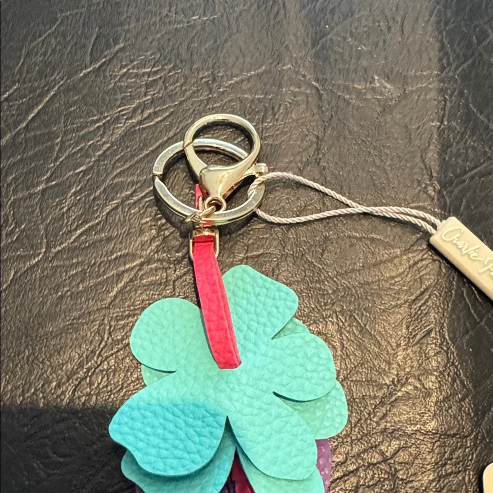 Charlie Paige Floral Tassel Keychain - Pink, Blue, Purple, Teal NEW